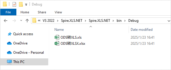 使用c# 将ods文件转换为excel xls或xlsx格式