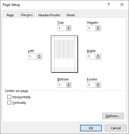 c# 调整 excel 页面设置