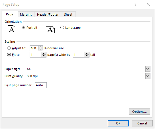 c# 调整 excel 页面设置